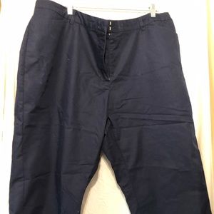 Navy blue cotton Capri